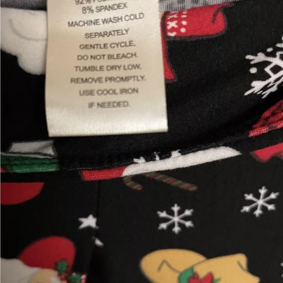 NWT! Derek Heart Women’s Christmas Cowboy Design Leggings. Junior Size Large. - Picture 5 of 9
